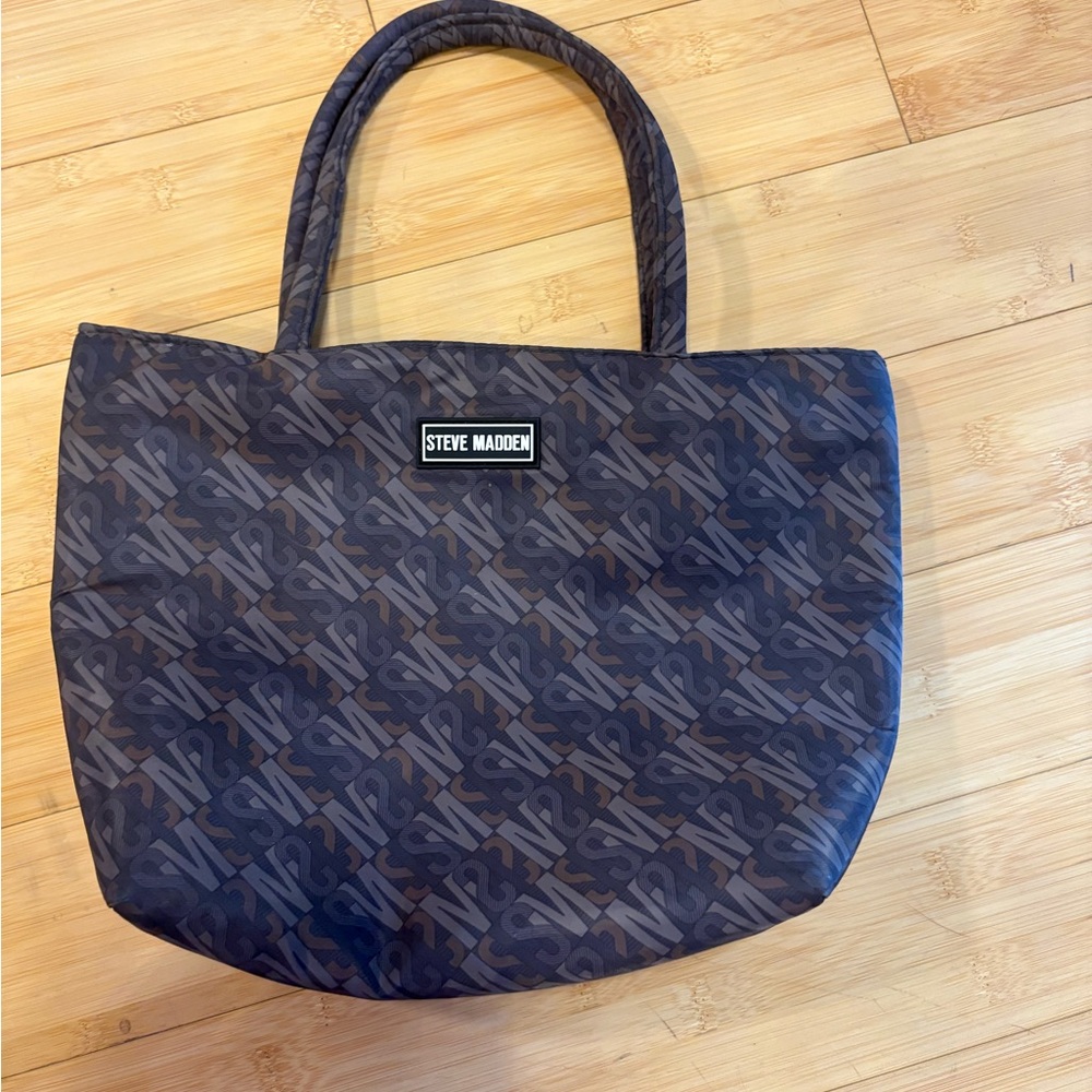 Steve Madden Navy Logo Tote